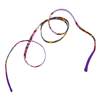 Multicolor Spaghetti Twilly Printed Silk Cord