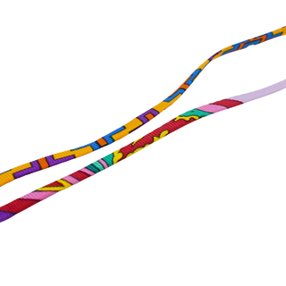Multicolor Spaghetti Twilly Printed Silk Cord