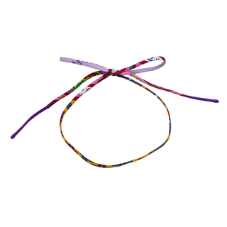 Multicolor Spaghetti Twilly Printed Silk Cord