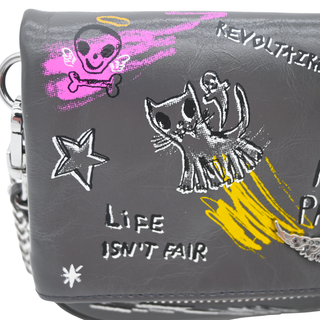 Rock Mini Humberto Graffiti Leather Bag
