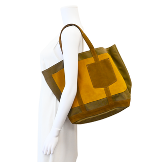 Le Cabas Colorblock Suede Large Tote Bag