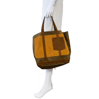 Le Cabas Colorblock Suede Large Tote Bag