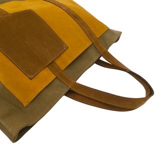 Le Cabas Colorblock Suede Large Tote Bag