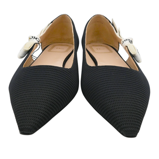 J’Adior Technical Fabric Pointed-Toe Ballet Flats