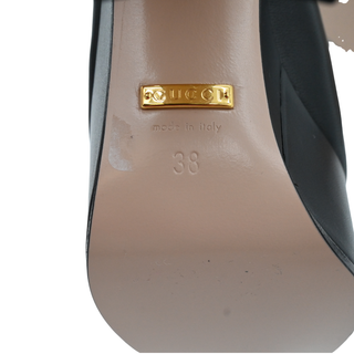 Nappa Horsebit Platform Slingback Pumps