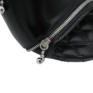 BURBERRY | Peep Zipper Detail Leather Heeled Mules