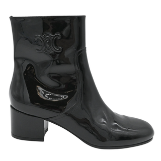 Triomphe Patent Leather Ankle Boots