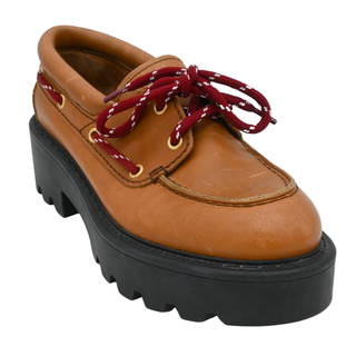 Leather Platform Boat Shoes