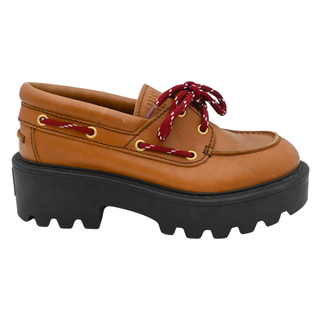 Leather Platform Boat Shoes
