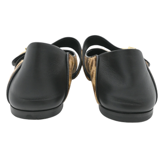 VLogo Leopard Print Calf Hair Mary Jane Flats