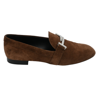 Brown T Timeless Suede Loafers