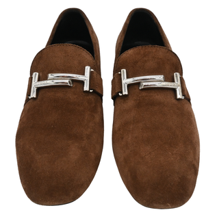 Brown T Timeless Suede Loafers