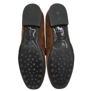 Brown T Timeless Suede Loafers