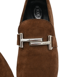 Brown T Timeless Suede Loafers