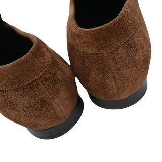 Brown T Timeless Suede Loafers