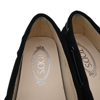 Black Gommino Suede Bow Driving Loafers