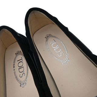 Black Gommino Suede Bow Driving Loafers