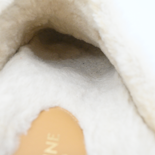 Triomphe Suede Shearling Mules
