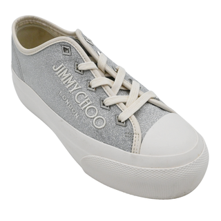 Palma Silver Glitter Logo Platform Sneakers