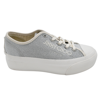Palma Silver Glitter Logo Platform Sneakers