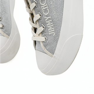 Palma Silver Glitter Logo Platform Sneakers