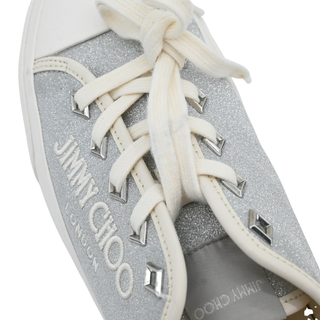 Palma Silver Glitter Logo Platform Sneakers