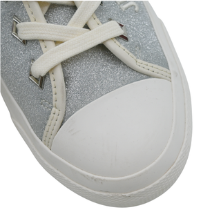 Palma Silver Glitter Logo Platform Sneakers