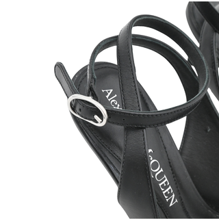 Punk Leather Peep Toe Kitten Heels