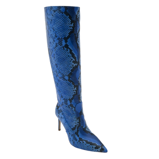 Lena II Snake-Embossed Leather Knee-High Boots