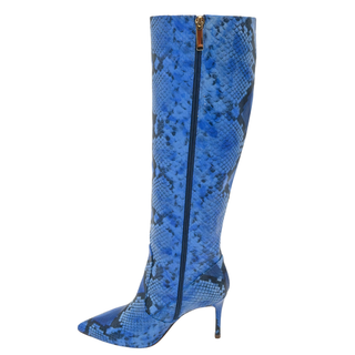 Lena II Snake-Embossed Leather Knee-High Boots