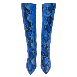 Lena II Snake-Embossed Leather Knee-High Boots