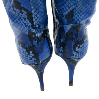 Lena II Snake-Embossed Leather Knee-High Boots