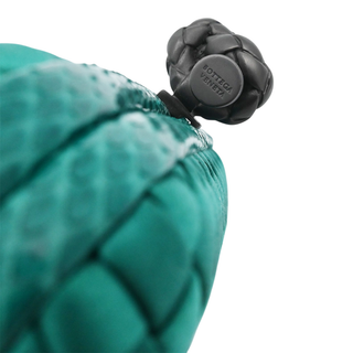 Turquoise Knot Intrecciato Satin Clutch