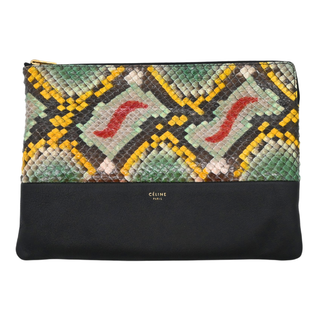 Solo Multicolor Snakeskin & Leather Clutch