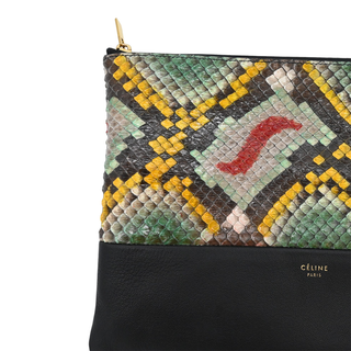 Solo Multicolor Snakeskin & Leather Clutch