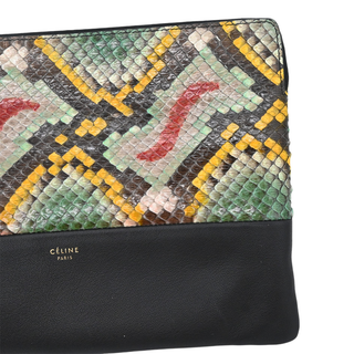 Solo Multicolor Snakeskin & Leather Clutch