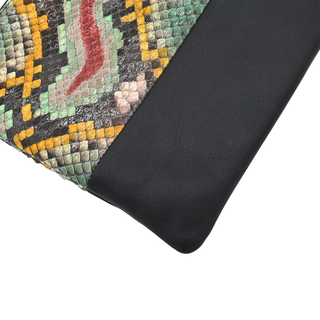 Solo Multicolor Snakeskin & Leather Clutch
