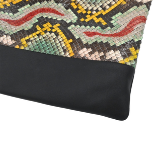 Solo Multicolor Snakeskin & Leather Clutch
