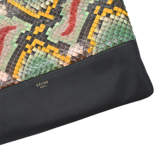 Solo Multicolor Snakeskin & Leather Clutch