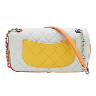 Cuba Color White Medium Single Flap Bag