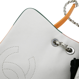 Cuba Color White Medium Single Flap Bag