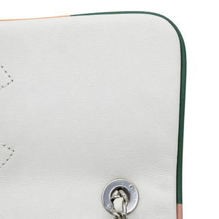 Cuba Color White Medium Single Flap Bag