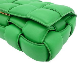 Chain Cassette Padded Intrecciato Leather Shoulder Bag