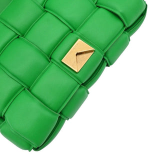 Chain Cassette Padded Intrecciato Leather Shoulder Bag