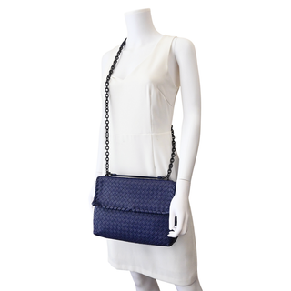 Olimpia Intrecciato Leather Shoulder Bag