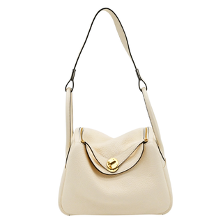 Cream Leather Lindy 26 Bag