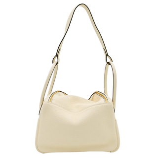 Cream Leather Lindy 26 Bag