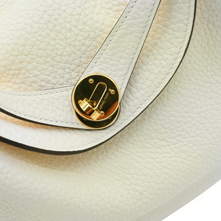 Cream Leather Lindy 26 Bag