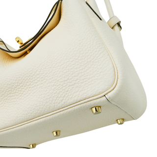 Cream Leather Lindy 26 Bag