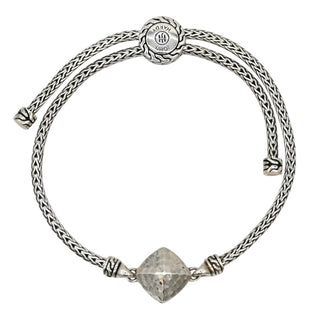 Classic Chain Hammered Sterling Silver Adjustable Bracelet